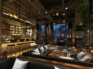 레스토랑 찻집 카페 음료수 클럽하우스 57 3D 모델