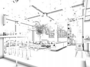 restaurant teahouse cafe drinks clubhouse 57 3D Model