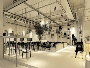 restaurant teahouse cafe drinks clubhouse 57 3D Model
