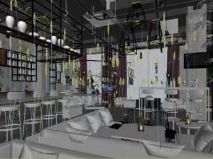 restaurant teahouse cafe drinks clubhouse 57 3D Model