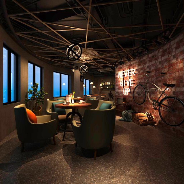 restaurant teahouse cafe drinks clubhouse 58 Modelo 3D .c4d .max .obj .3ds .fbx .stl .blend