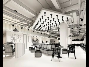 restaurant teahouse cafe drinks clubhouse 59 3D Model