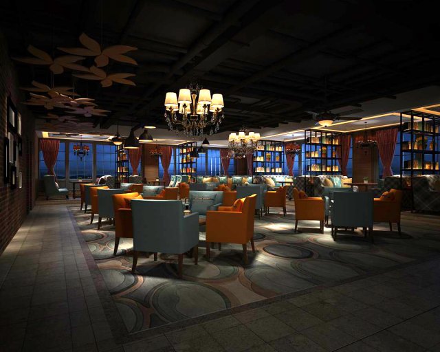 restaurant teahouse cafe drinks clubhouse 60 3D Model .c4d .max .obj .3ds .fbx .stl .blend 