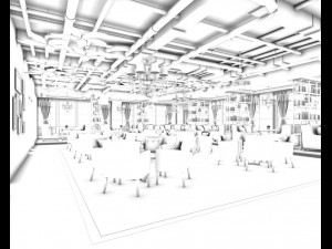 restaurant teahouse cafe drinks clubhouse 60 3D Model