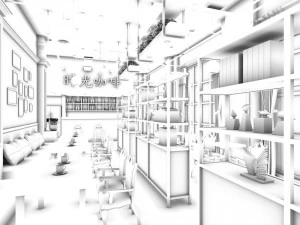 restaurant teahouse cafe drinks clubhouse 61 3D Model