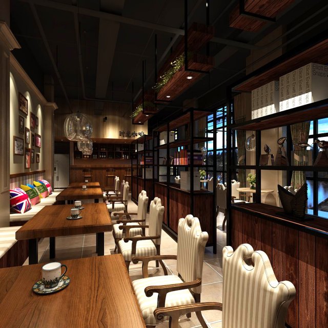 restaurant teahouse cafe drinks clubhouse 62 3D Модель .c4d .max .obj .3ds .fbx .stl .blend 