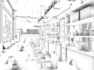 restaurant teahouse cafe drinks clubhouse 62 3D Модель