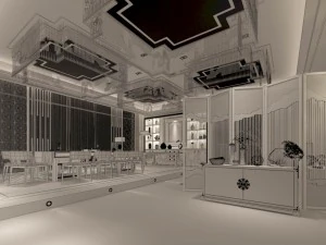 restaurant teahouse cafe drinks clubhouse 64 3D Model