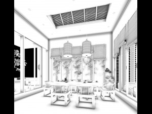 restaurant teahouse cafe drinks clubhouse 65 3D Модель