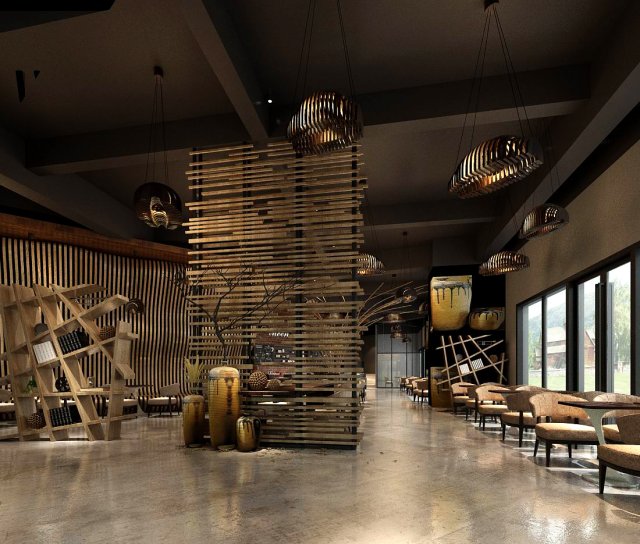 restaurant teahouse cafe drinks clubhouse 67 3D मॉडल .c4d .max .obj .3ds .fbx .stl .blend 