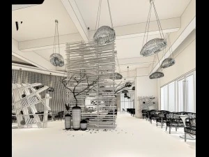 restaurant teahouse cafe drinks clubhouse 67 3D Model