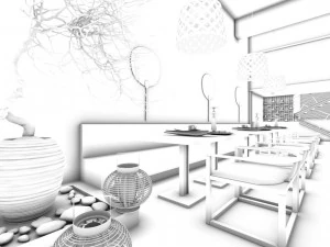 restaurant teahouse cafe drinks clubhouse 69 3D Model