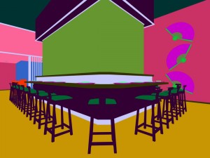 restaurant teahouse cafe drinks clubhouse 69 Modelo 3D
