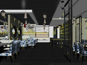 restaurante casa de ch&aacute; caf&eacute; bebidas clube 72 Modelo 3D