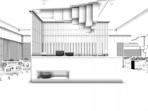 restaurant teahouse cafe drinks clubhouse 73 3D Model