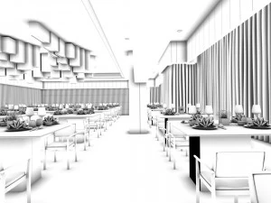 restaurant teahouse cafe drinks clubhouse 73 3D Model