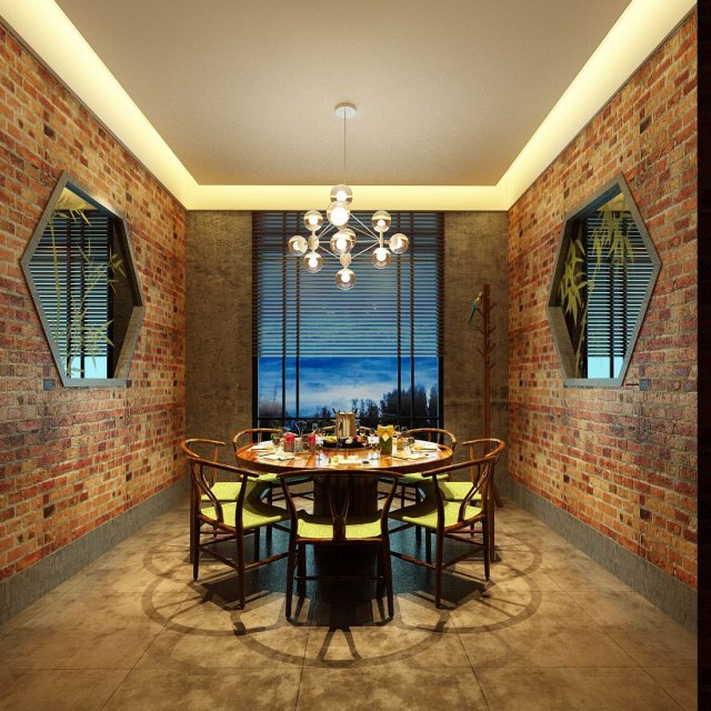 restaurant teahouse cafe drinks clubhouse 74 Model 3D .c4d .max .obj .3ds .fbx .stl .blend 