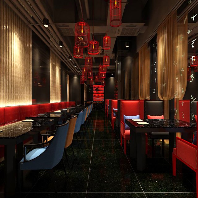 restaurant teahouse cafe drinks clubhouse 76 Model 3D .c4d .max .obj .3ds .fbx .stl .blend 