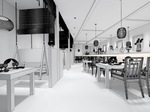 restaurant teahouse cafe drinks clubhouse 77 3D Model