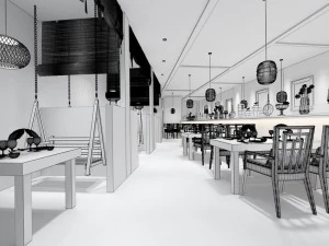 restaurant teahouse cafe drinks clubhouse 77 3D Model