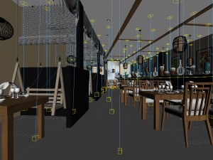 restaurant teahouse cafe drinks clubhouse 77 3D Model