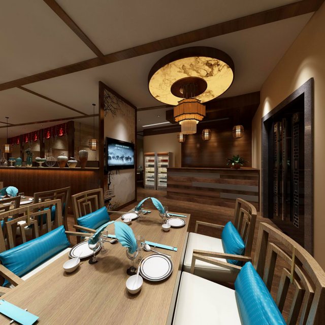 restaurant teahouse cafe drinks clubhouse 78 Model 3D .c4d .max .obj .3ds .fbx .stl .blend 