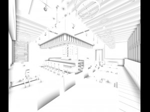 restaurant teahouse cafe drinks clubhouse 80 3D Model