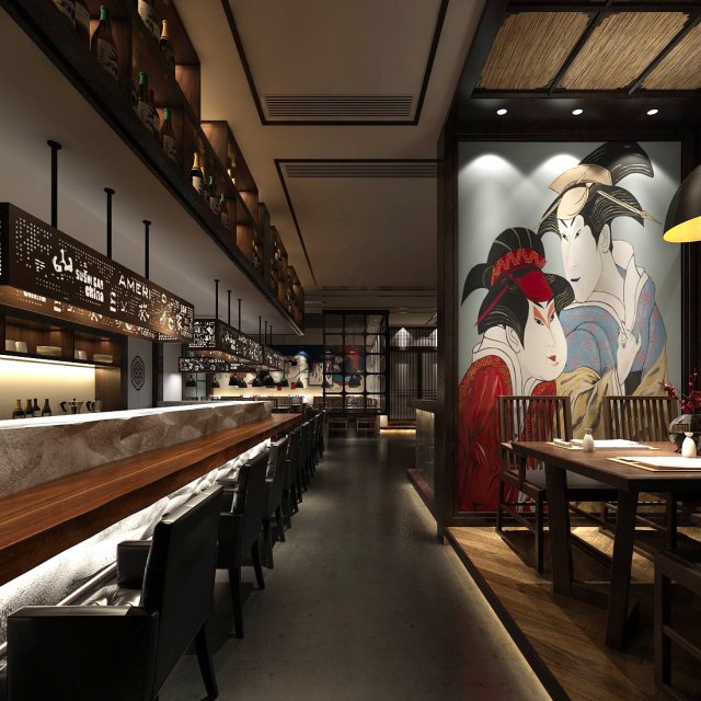 restaurant teahouse cafe drinks clubhouse 83 Modello 3D .c4d .max .obj .3ds .fbx .stl .blend 