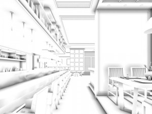 restaurant teahouse cafe drinks clubhouse 83 Modello 3D