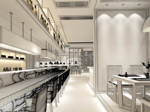 restaurant teahouse cafe drinks clubhouse 83 Modello 3D