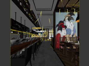 restaurant teahouse cafe drinks clubhouse 83 Modello 3D