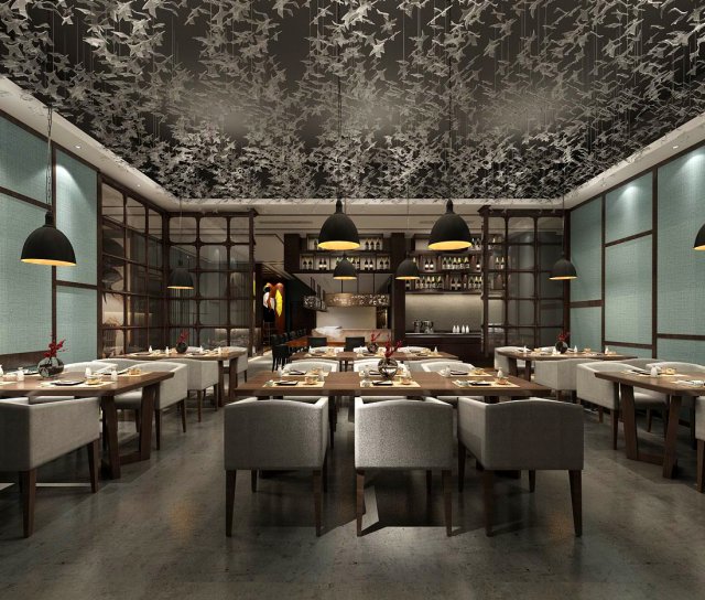 restaurant teahouse cafe drinks clubhouse 84 Model 3D .c4d .max .obj .3ds .fbx .stl .blend 