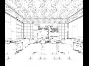 restaurant teahouse cafe drinks clubhouse 84 Model 3D