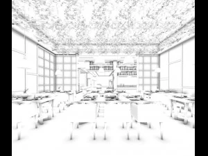 restaurant teahouse cafe drinks clubhouse 84 3D Model