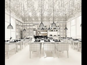 restaurant teahouse cafe drinks clubhouse 84 Model 3D