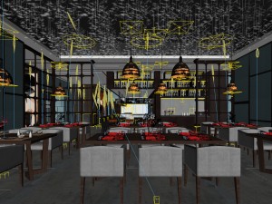 restaurant teahouse cafe drinks clubhouse 84 Model 3D