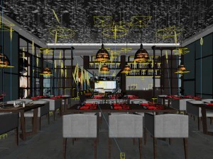 restaurant teahouse cafe drinks clubhouse 84 3D Model