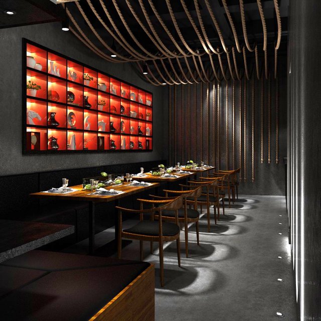restaurant teahouse cafe drinks clubhouse 85 Model 3D .c4d .max .obj .3ds .fbx .stl .blend 