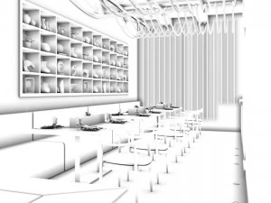 restaurant teahouse cafe drinks clubhouse 85 3D Model