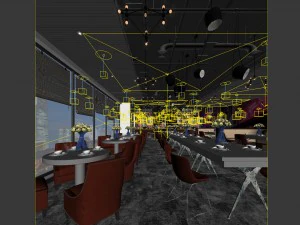 restaurant teahouse cafe drinks clubhouse 87 3D Model