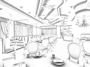 restaurant teahouse cafe drinks clubhouse 88 3D Модель