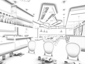 restaurant teahouse cafe drinks clubhouse 88 3D Model