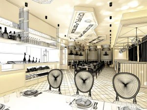 restaurant teahouse cafe drinks clubhouse 88 3D Model