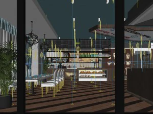 restaurant teahouse cafe drinks clubhouse 88 3D Model