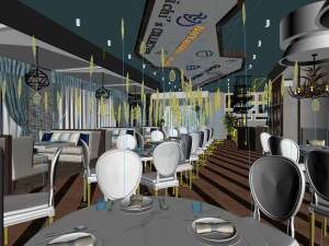 restaurant teahouse cafe drinks clubhouse 88 3D Model