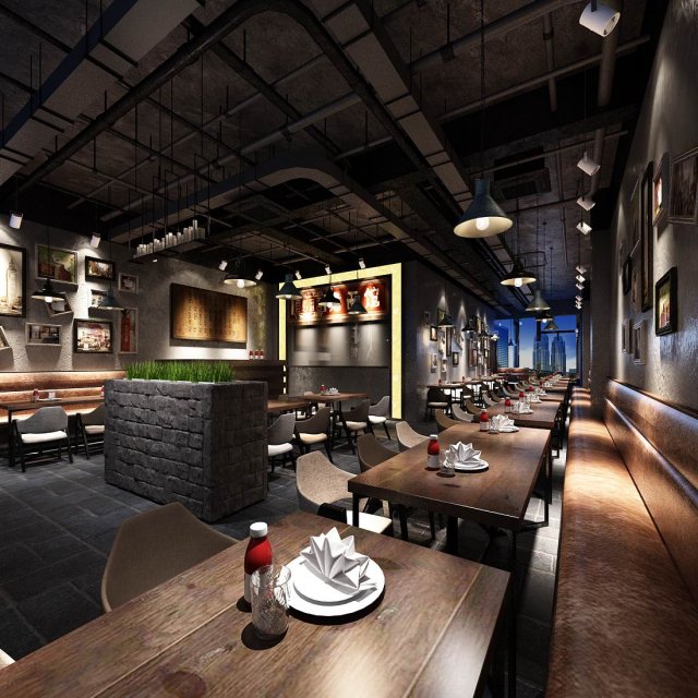 restaurant teahouse cafe drinks clubhouse 91 Modello 3D .c4d .max .obj .3ds .fbx .stl .blend 