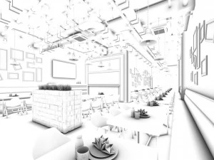 restaurant teahouse cafe drinks clubhouse 91 3D Model