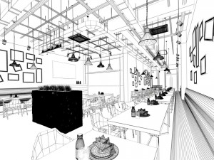 restaurant teahouse cafe drinks clubhouse 91 Modello 3D
