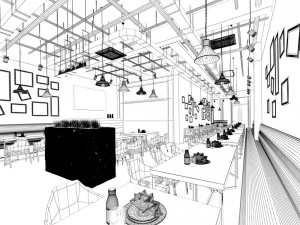 restaurant teahouse cafe drinks clubhouse 91 3D Model