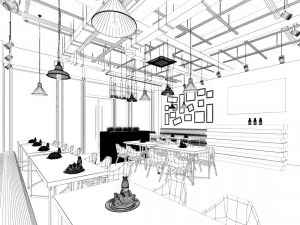 restaurant teahouse cafe drinks clubhouse 91 3D Model